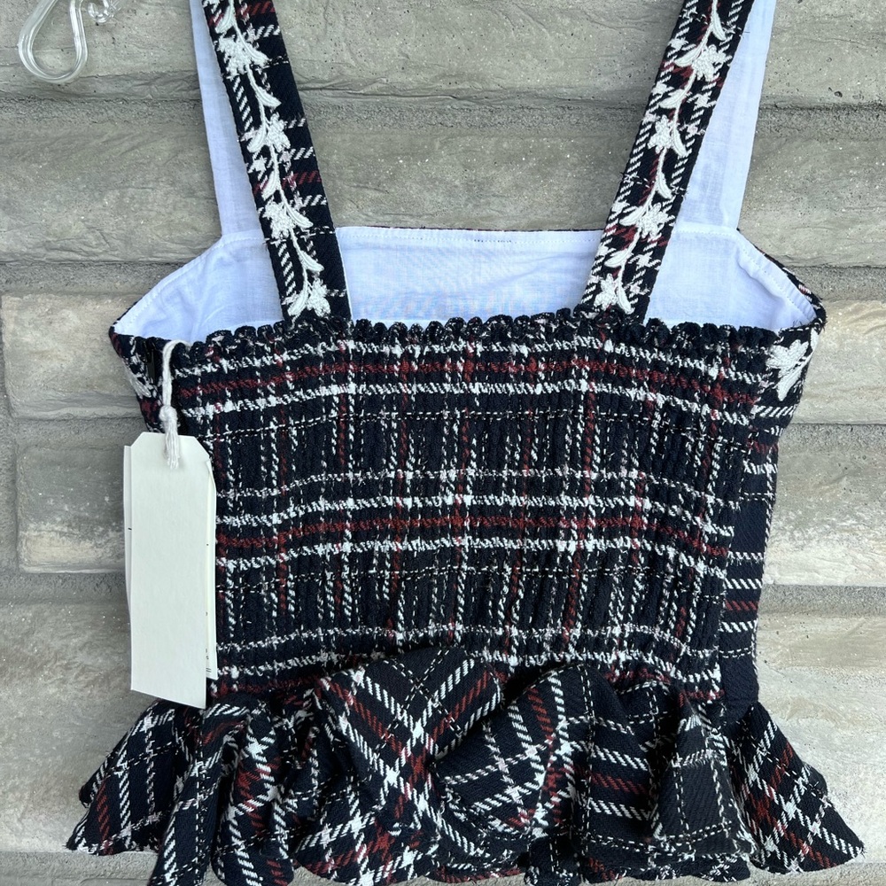 Fanm Mon Tweed Peplum Top $165
